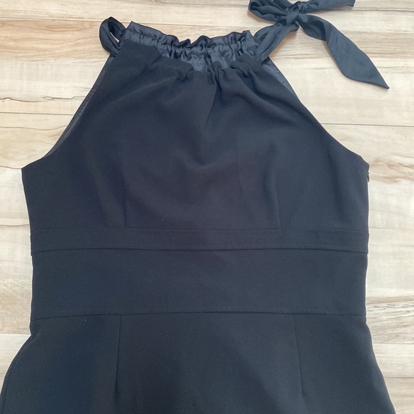 Ann Taylor Womens Size 12 Black Dress. Sleeveless and Ribbon on Shoulder. - Picture 8 of 11